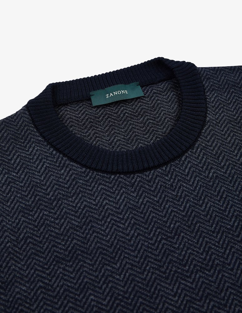 rinascente Slowear Zanone Slim-fit merino wool crew neck sweater