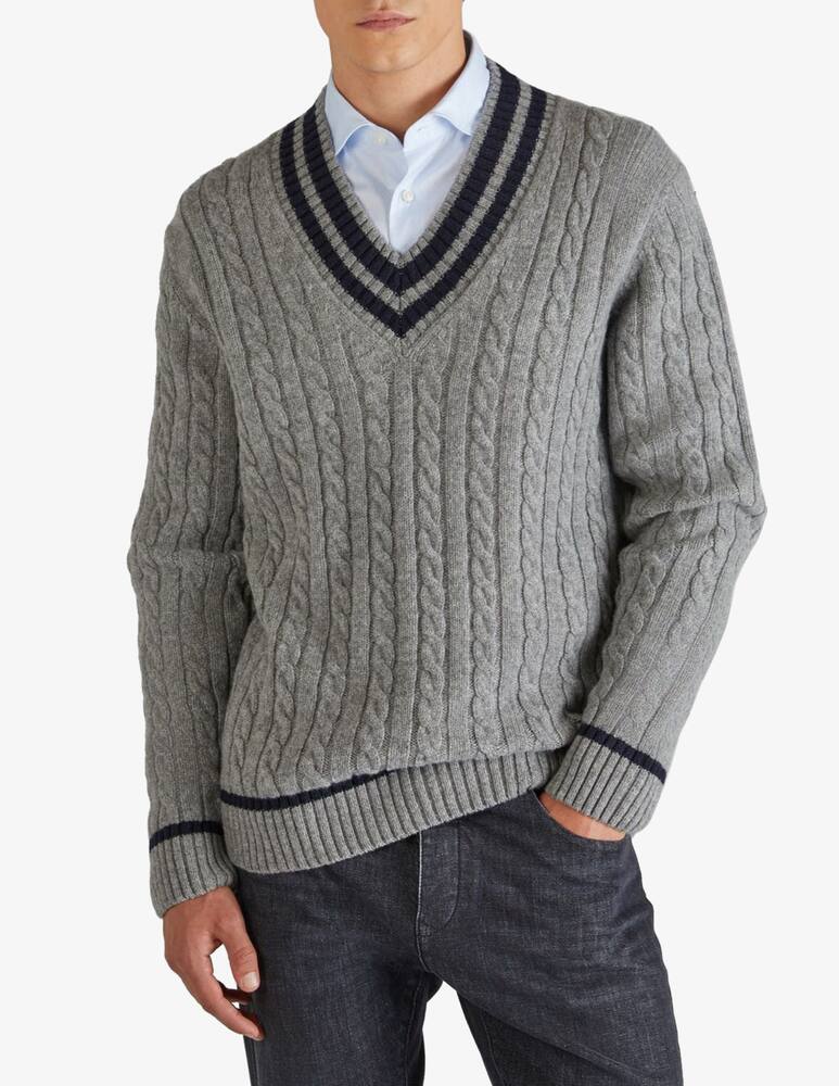 Slowear ZANONE - Geelong wool V-neck sweater - picture 1