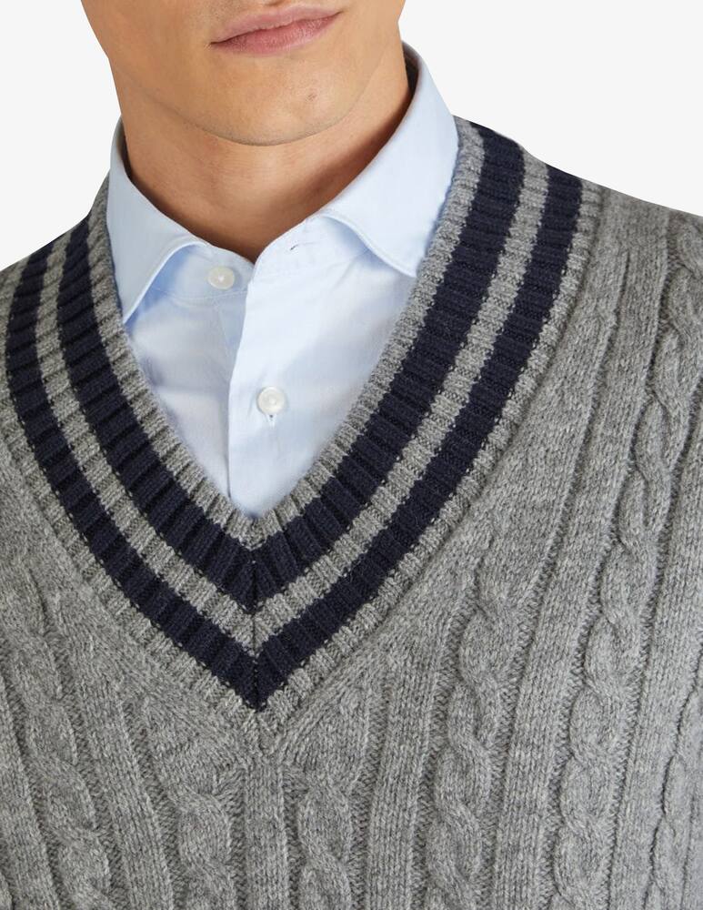 Slowear ZANONE - Geelong wool V-neck sweater - picture 4