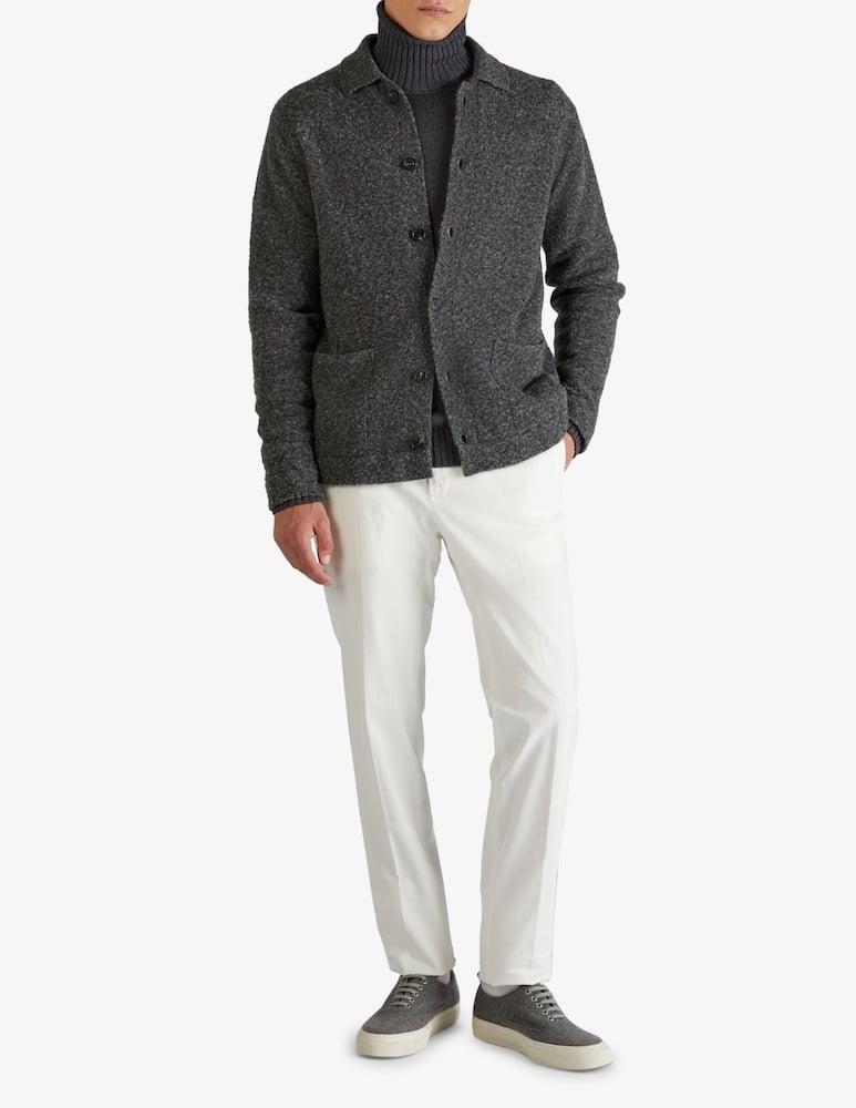 rinascente Slowear Overshirt Geelong in lana e lana bouclé Zanone