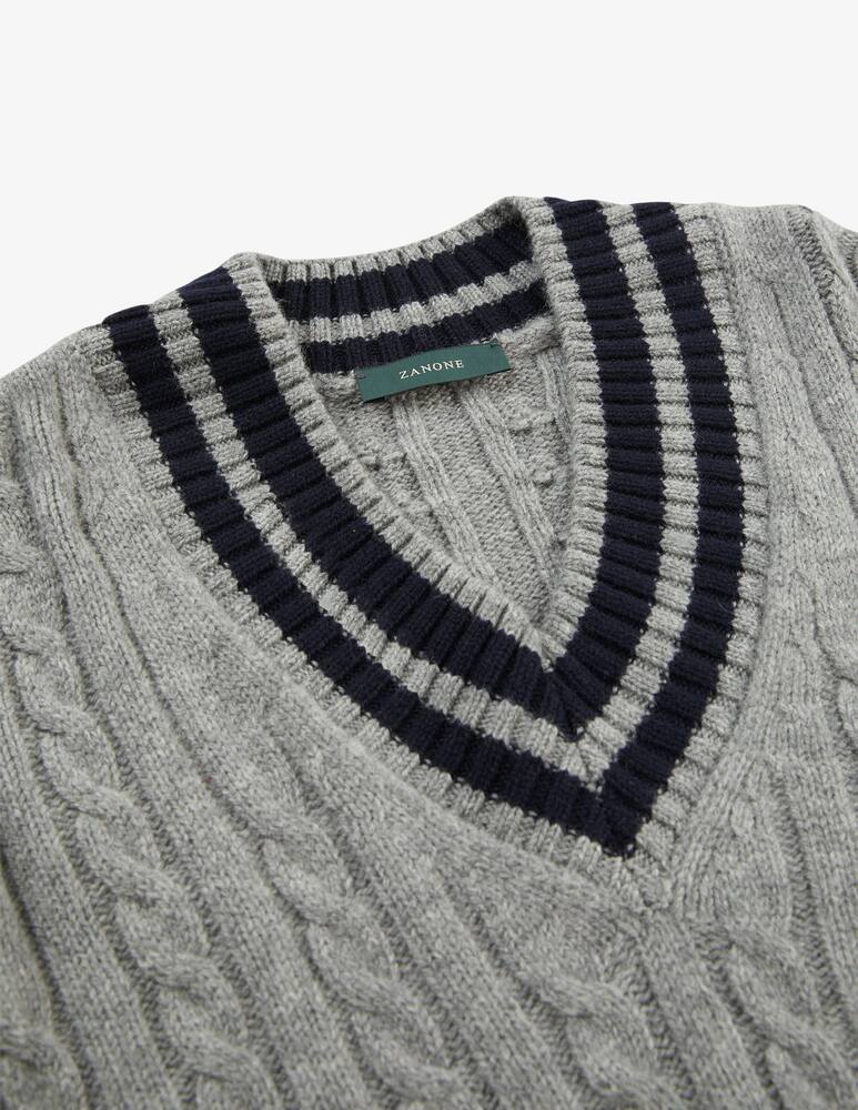 Slowear ZANONE - Geelong wool V-neck sweater - picture 6