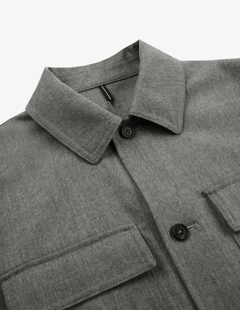 rinascente Slowear Overshirt in flanella di lana e cashmere Incotex