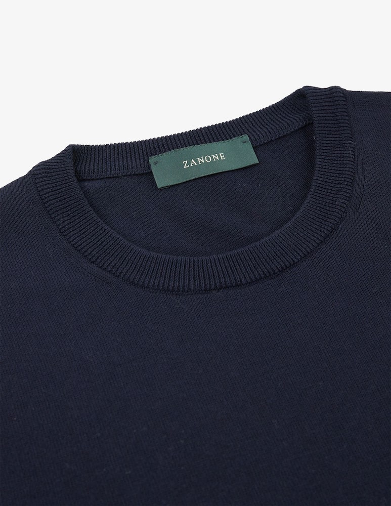 Slowear Slim-fit cotton crêpe crewneck jumper - picture 4 Slowear Slim-fit cotton crêpe crewneck jumper - picture 4