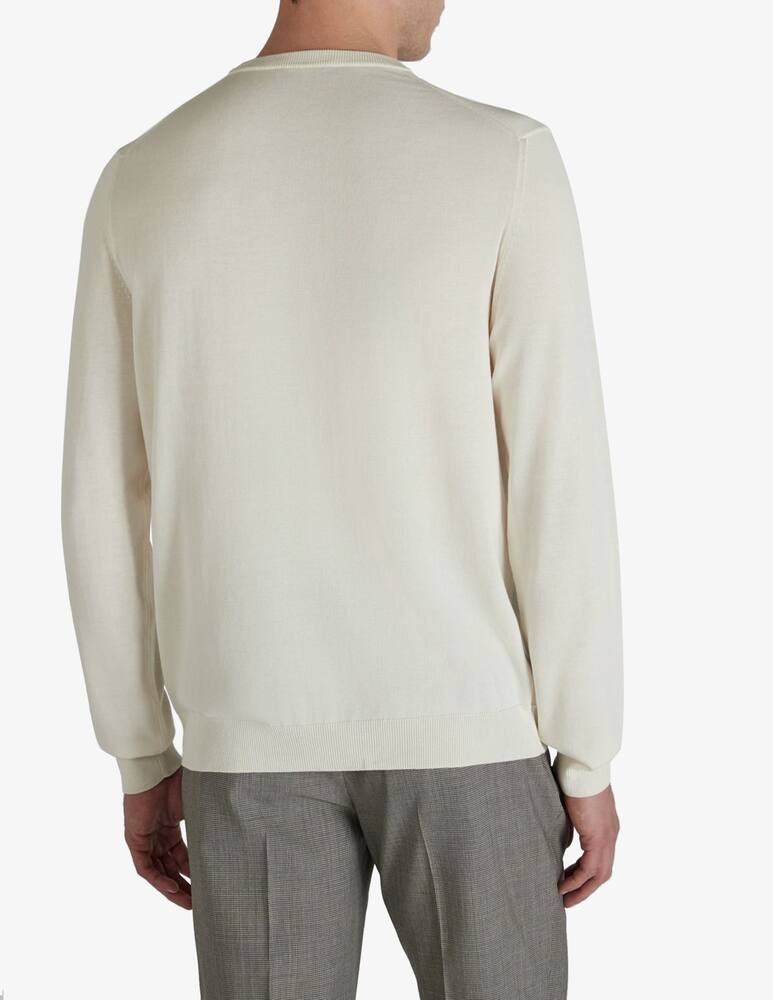 Slowear Slim-fit cotton crêpe crewneck jumper - picture 3 Slowear Slim-fit cotton crêpe crewneck jumper - picture 3