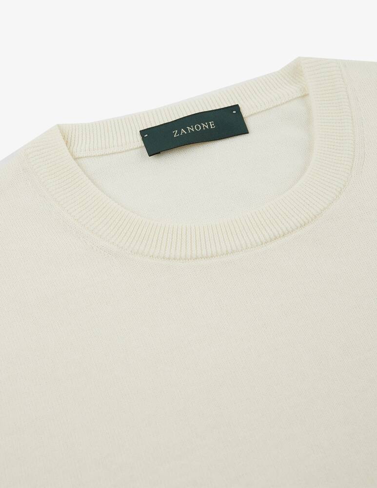 Slowear Slim-fit cotton crêpe crewneck jumper - picture 4 Slowear Slim-fit cotton crêpe crewneck jumper - picture 4