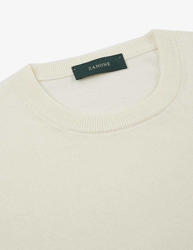 rinascente Slowear Maglia girocollo in crêpe di cotone slim fit