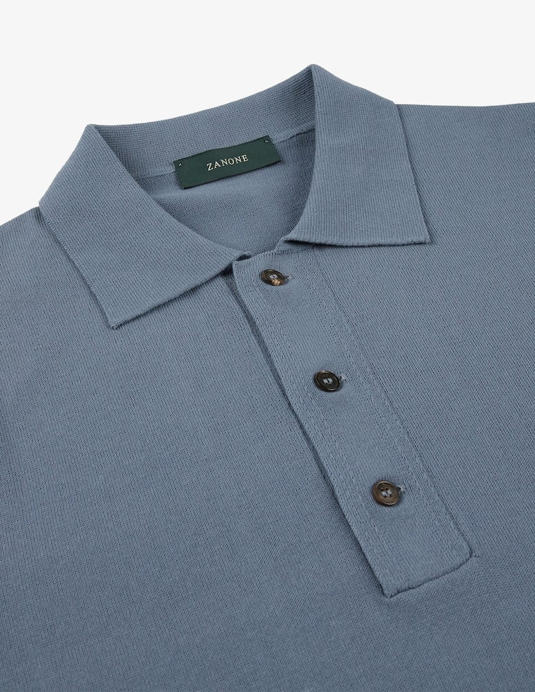 rinascente Slowear Slim-fit cotton crêpe polo shirt