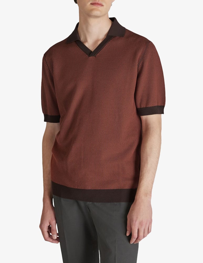 rinascente Slowear Polo slim fit in crêpe di cotone