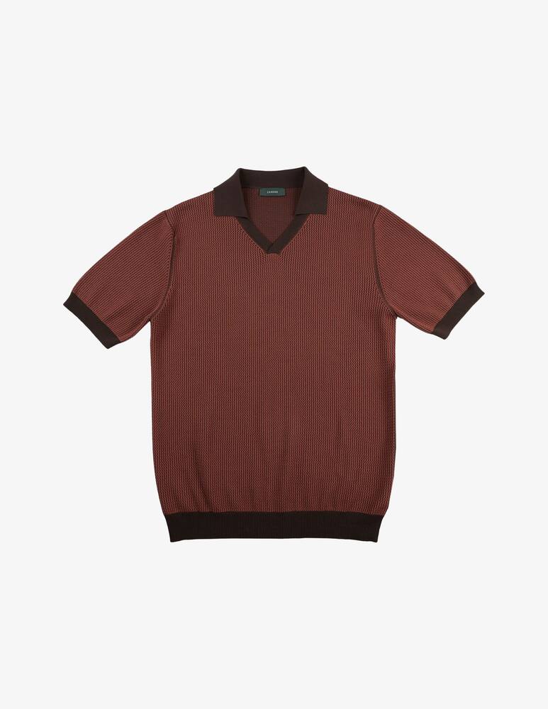 rinascente Slowear Polo slim fit in crêpe di cotone