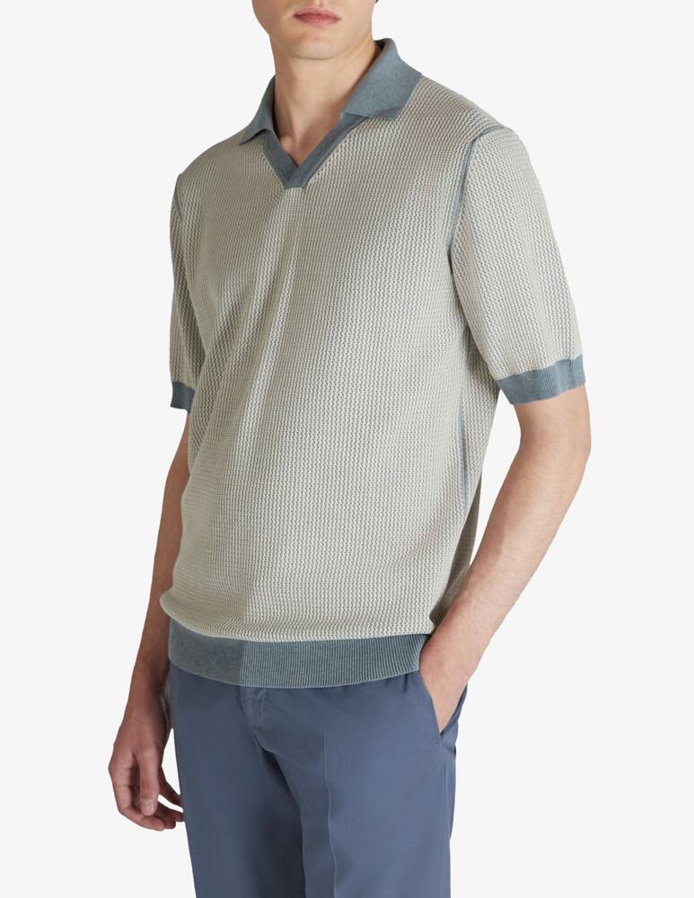 Slowear Polo slim fit in crêpe di cotone - immagine 1 Slowear Polo slim fit in crêpe di cotone - immagine 1
