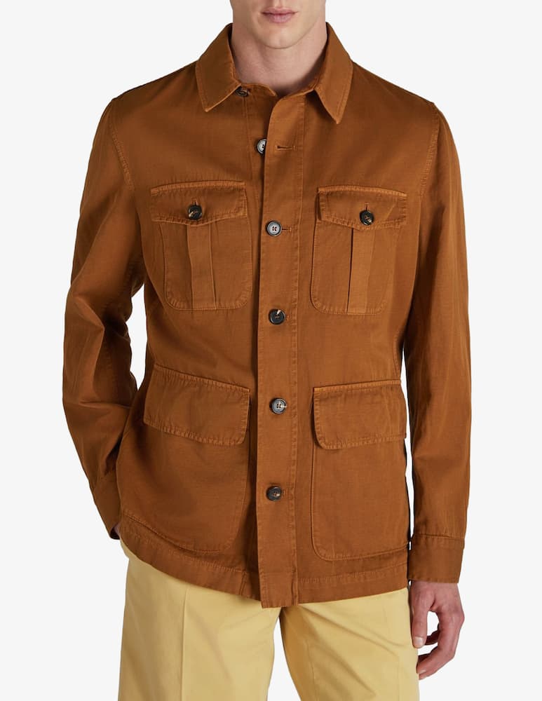 rinascente Slowear Giacca safari in cotone e lino Incotex