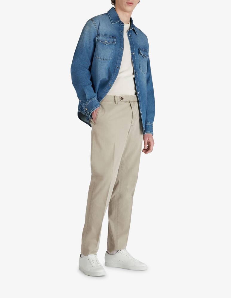 rinascente Slowear Tapered-fit cotton trousers Incotex
