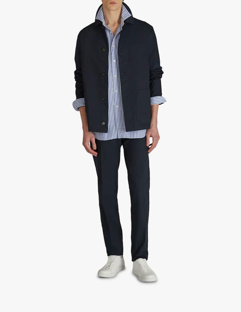 rinascente Slowear Slim-fit summer poplin trousers Incotex