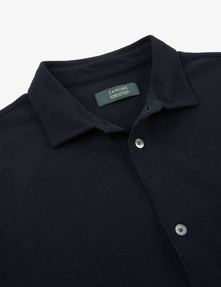 rinascente Slowear Camicia slim fit in piquet di cotone