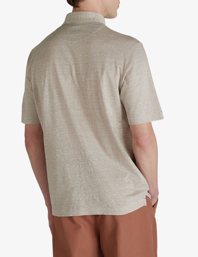 Slowear Polo slim fit in jersey di lino e cotone - immagine 3 Slowear Polo slim fit in jersey di lino e cotone - immagine 3