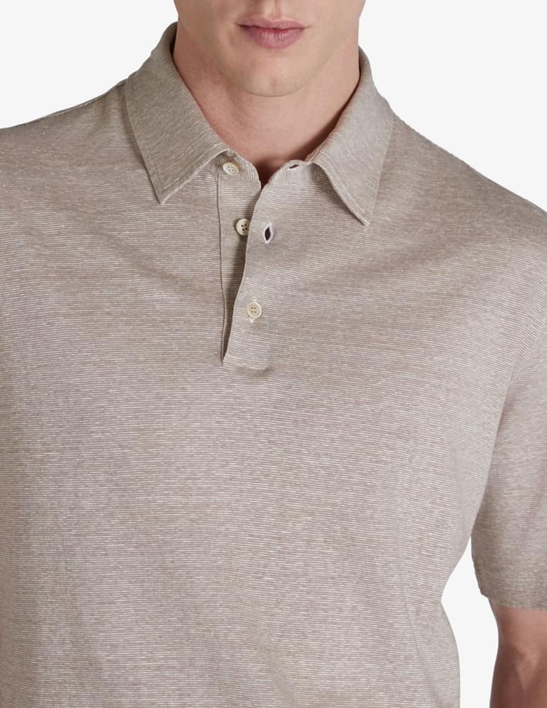 Slowear Polo slim fit in jersey di lino e cotone - immagine 4 Slowear Polo slim fit in jersey di lino e cotone - immagine 4