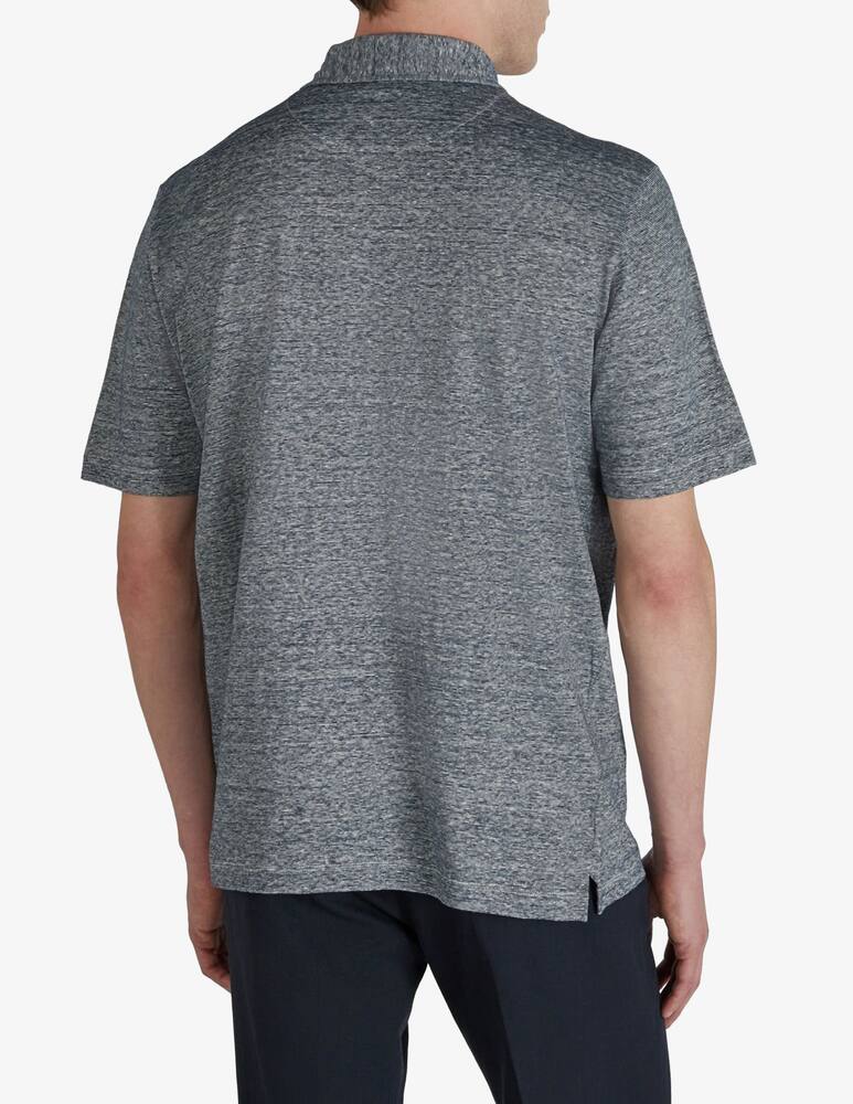 rinascente Slowear Polo slim fit in jersey di lino e cotone