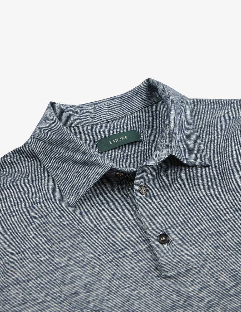 rinascente Slowear Polo slim fit in jersey di lino e cotone