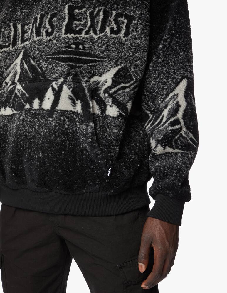 Diesel Felpa con cappuccio teddy aliens - immagine 5 Diesel Felpa con cappuccio teddy aliens - immagine 5