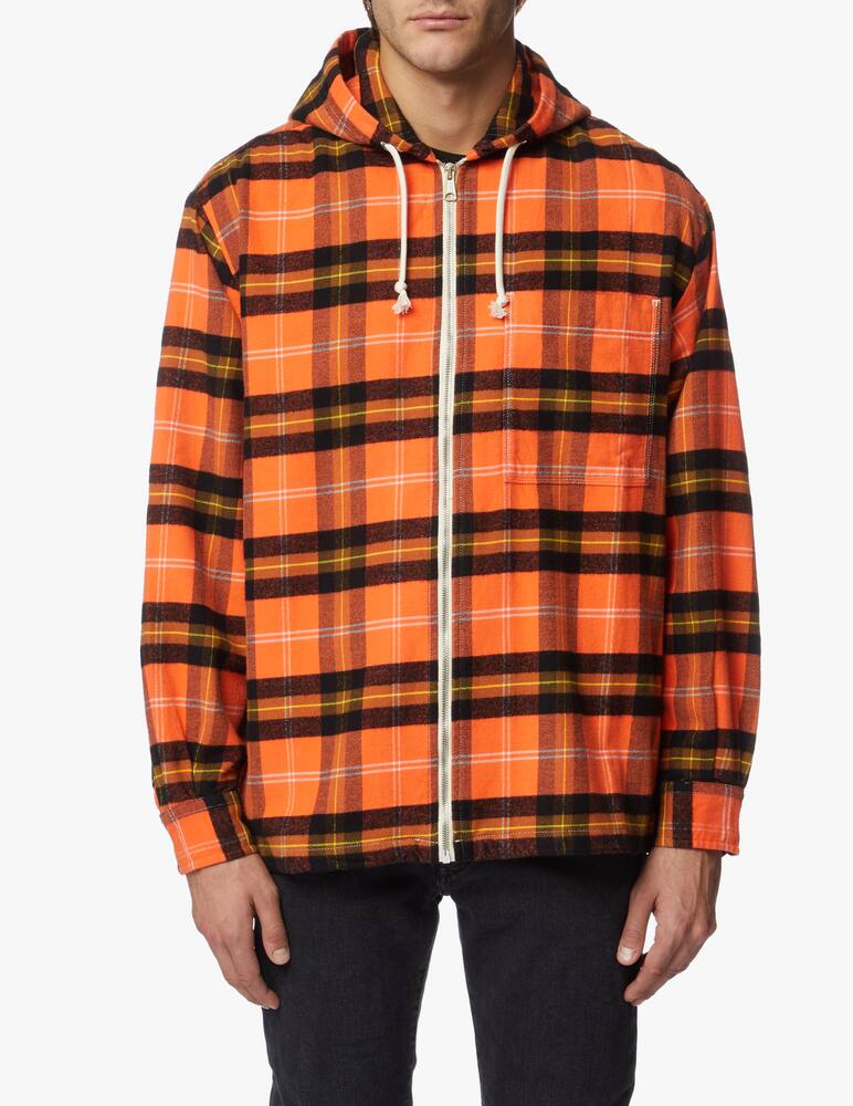 rinascente Diesel Giacca camicia over a quadri con zip e cappuccio 