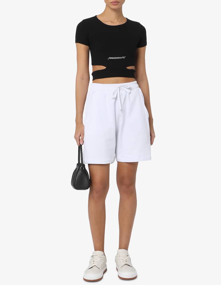 rinascente HINNOMINATE Cotton shorts with embossed logo