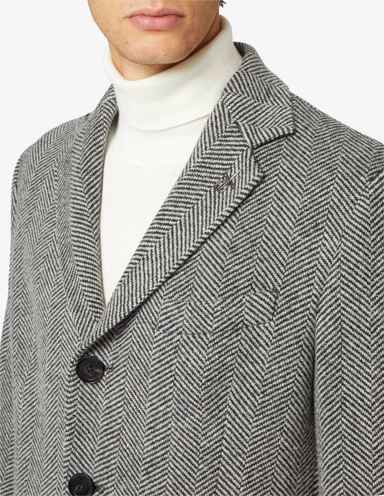 rinascente Paoloni Cappotto monopetto 3bott spiga