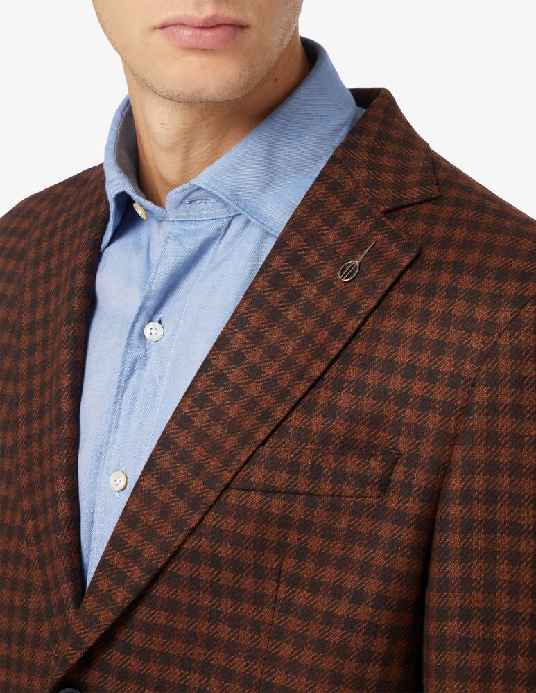 rinascente Paoloni Mono breasted 2bott vichy jacket