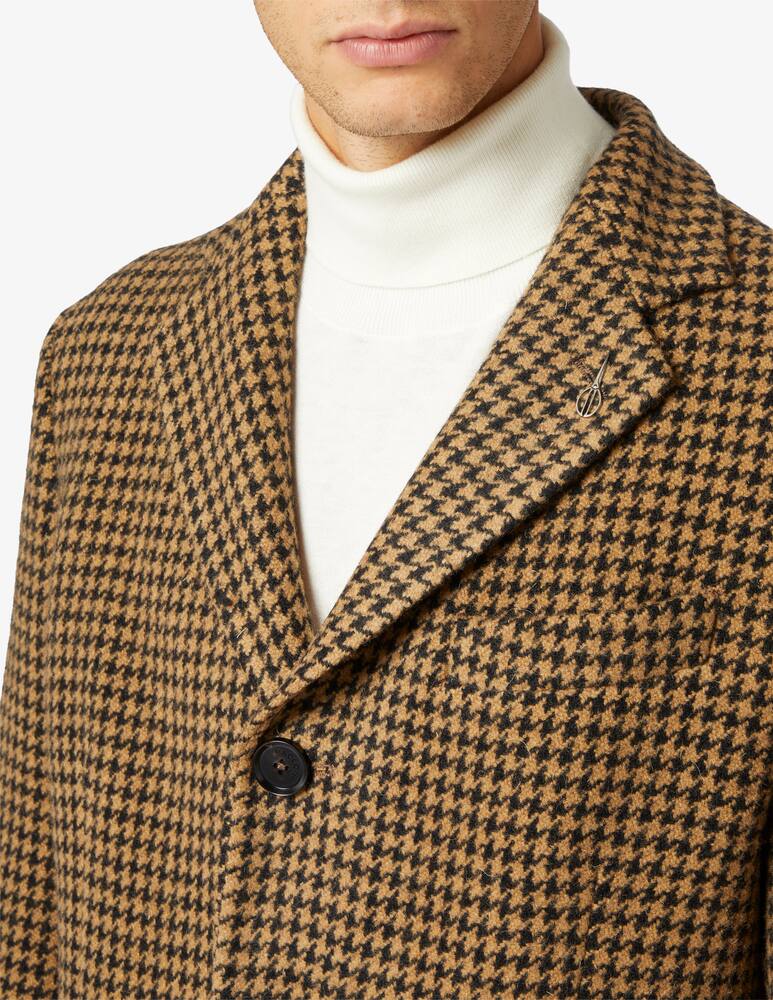 rinascente Paoloni Cappotto monopetto 3bott pied de poule