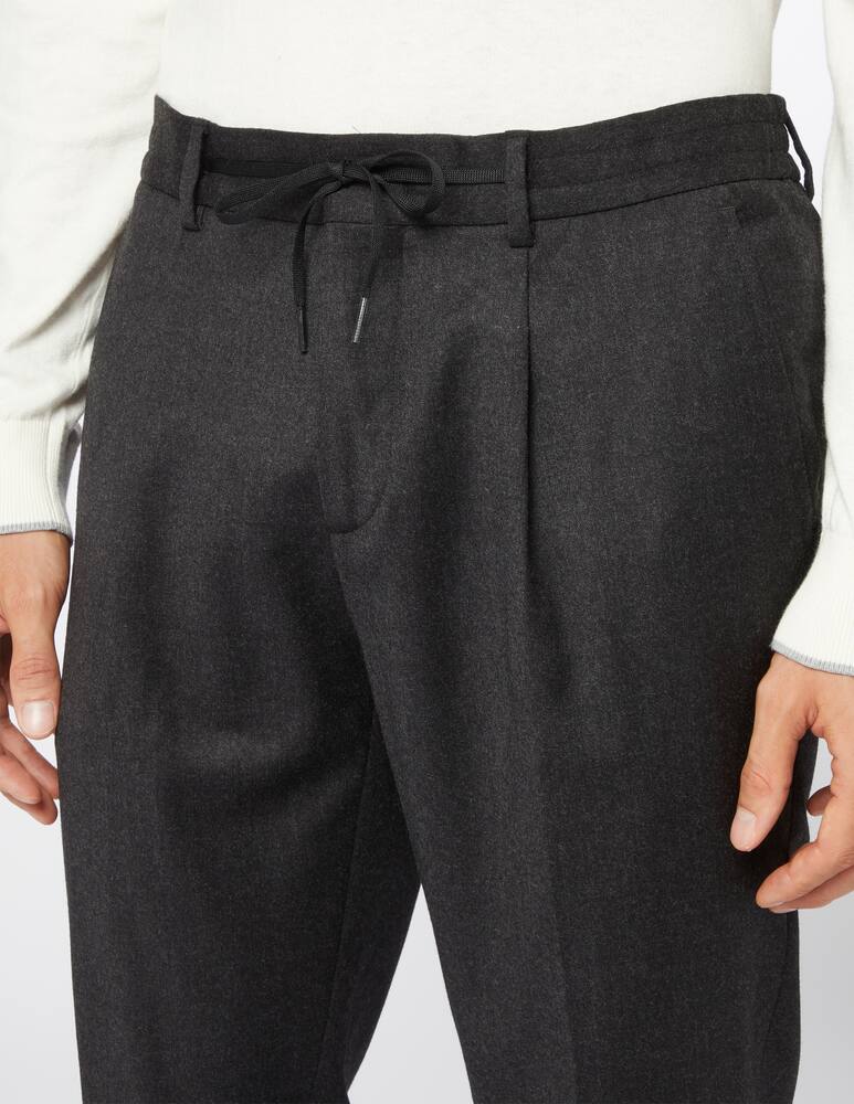 rinascente Paoloni Pantaloni jogger coulisse flanella