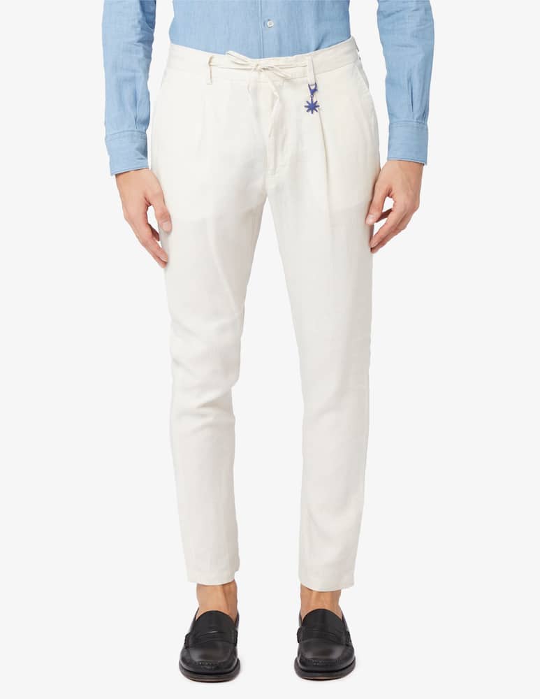 Manuel Ritz Pantaloni coulisse lino - immagine 1