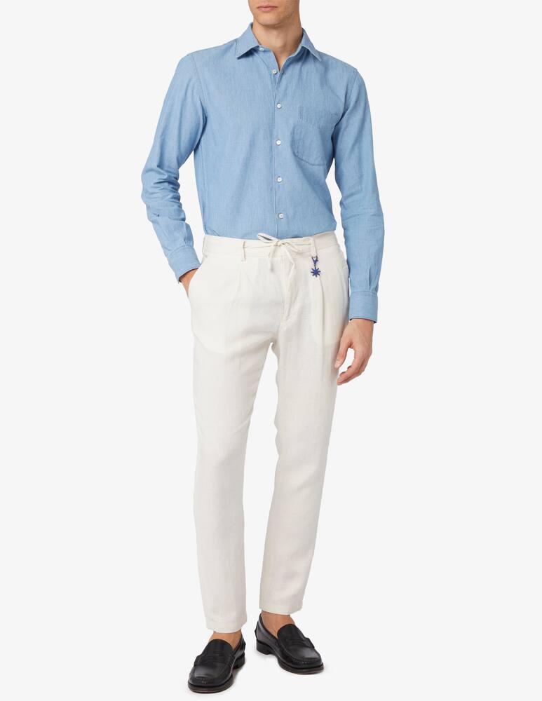 Manuel Ritz Pantaloni coulisse lino - immagine 2