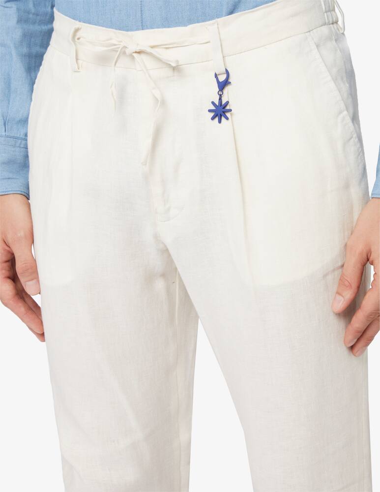 Manuel Ritz Pantaloni coulisse lino - immagine 4