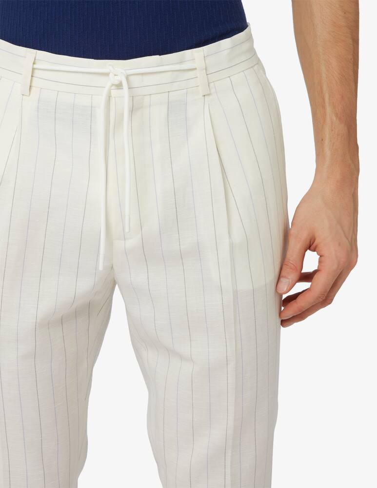 rinascente Manuel Ritz Linen d8 pinstripe suit