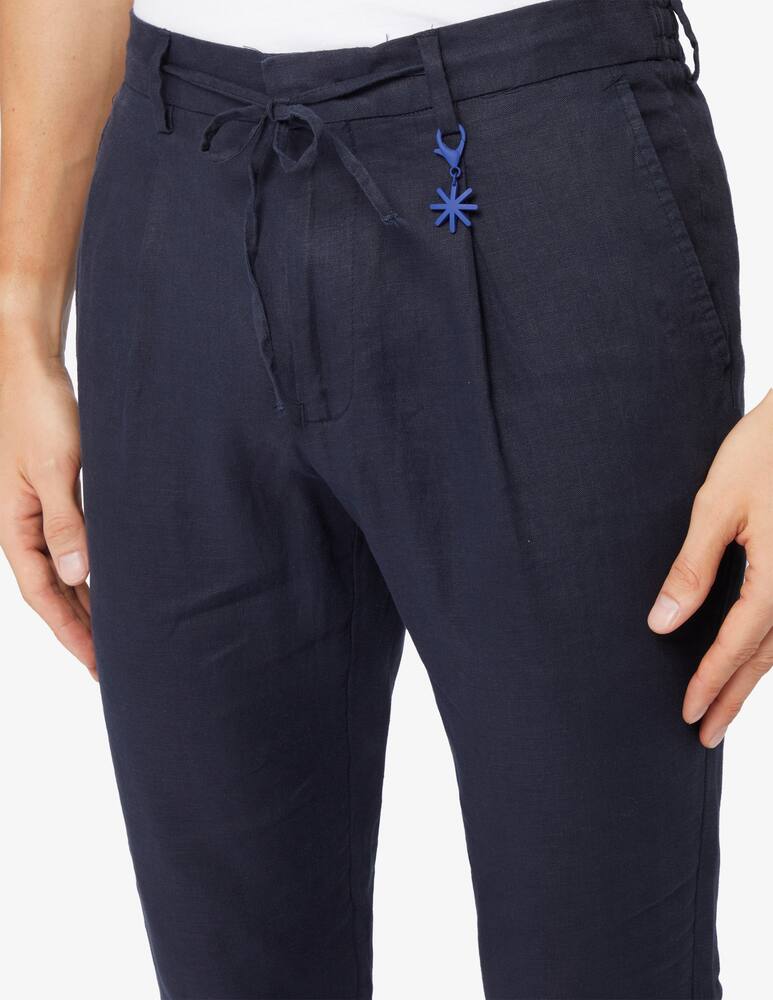 rinascente Manuel Ritz Linen coulisse trousers