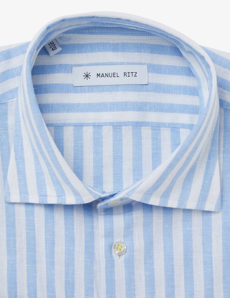 rinascente Manuel Ritz Linen slim fit striped shirt
