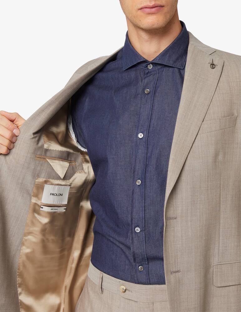 rinascente Paoloni Stretch wool canvas d7 suit