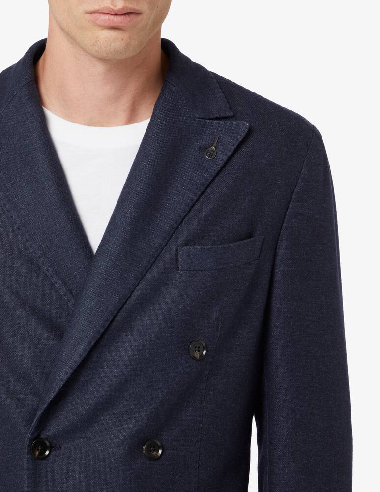 rinascente Paoloni Garment dyed wool double-breasted jacket