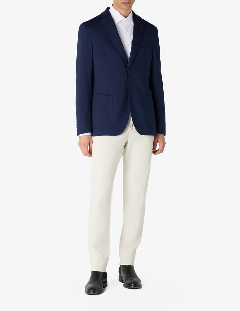 rinascente Manuel Ritz Pantaloni slim gabardina una pince tinto capo