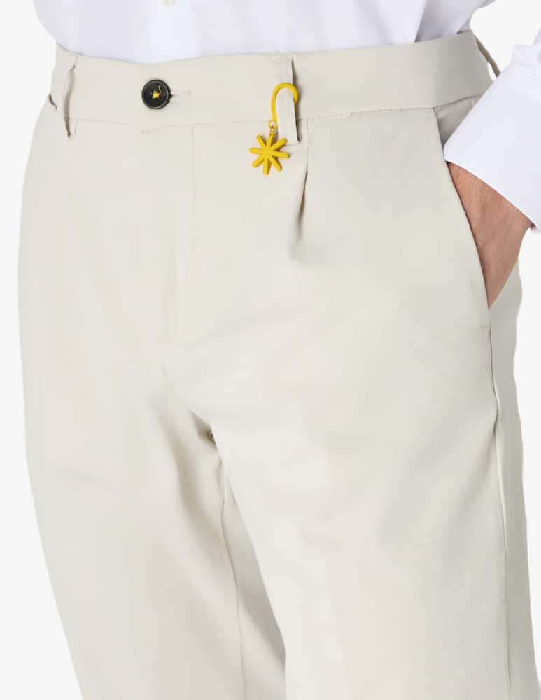 rinascente Manuel Ritz Pantaloni slim gabardina una pince tinto capo