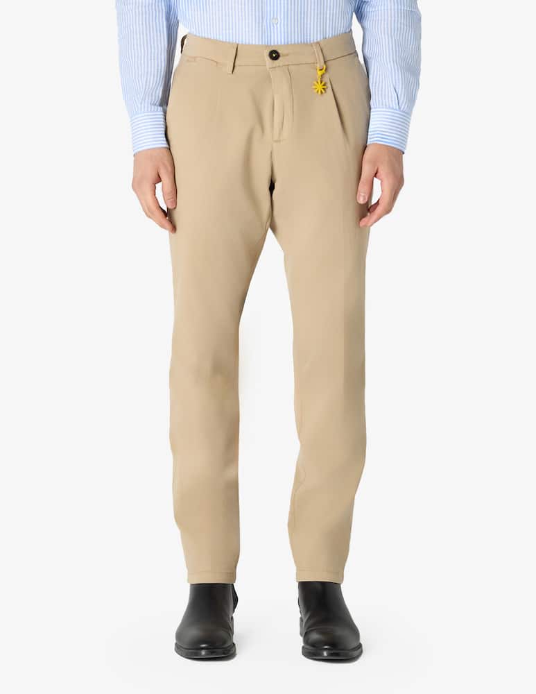 Manuel Ritz Pantaloni slim gabardina una pince tinto capo - immagine 1 Manuel Ritz Pantaloni slim gabardina una pince tinto capo - immagine 1