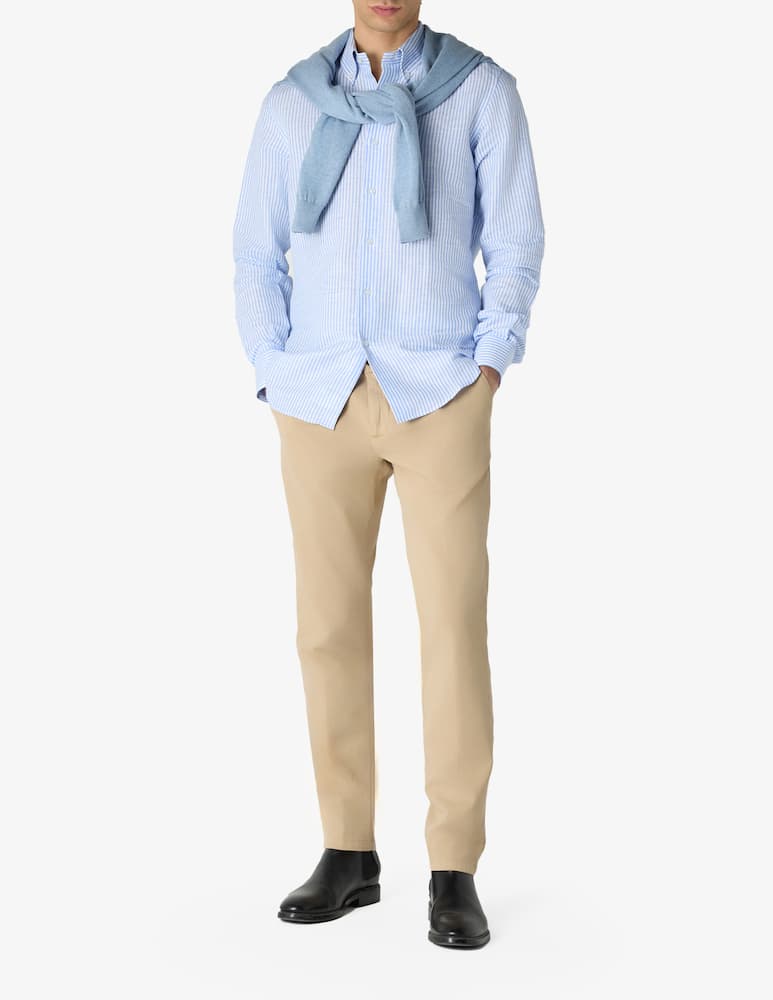 Manuel Ritz Pantaloni slim gabardina una pince tinto capo - immagine 2 Manuel Ritz Pantaloni slim gabardina una pince tinto capo - immagine 2