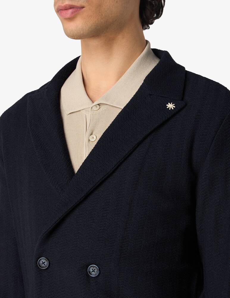 rinascente Manuel Ritz Giacca maglia doppio petto chevron