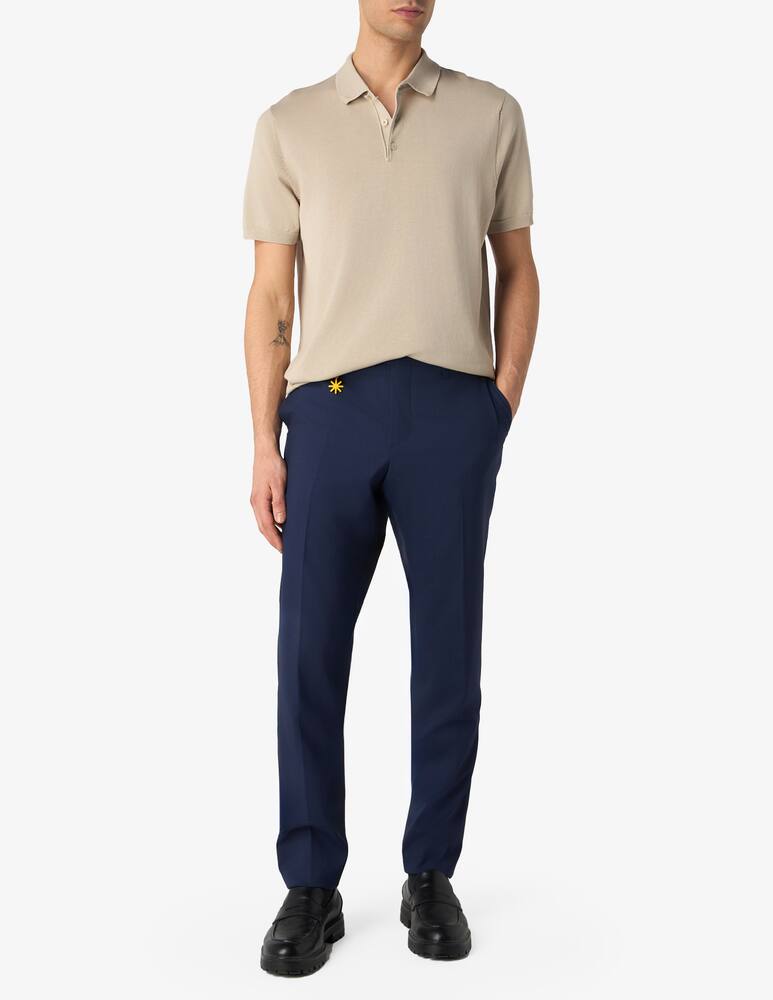 rinascente Manuel Ritz Polo logo in tono crepe