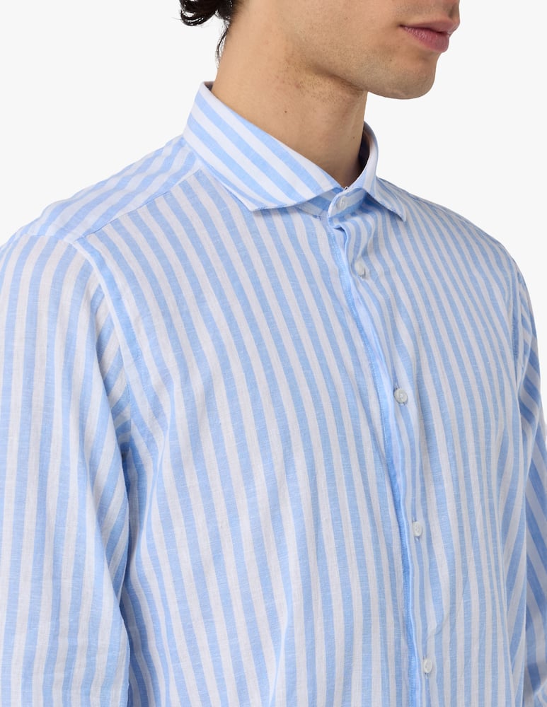 Manuel Ritz Striped linen shirt - picture 3 Manuel Ritz Striped linen shirt - picture 3