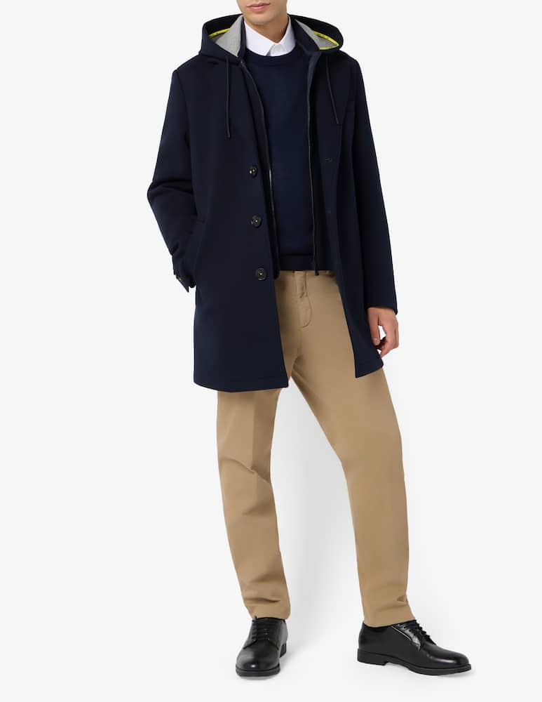 rinascente Manuel Ritz Hooded neoprene carcoat