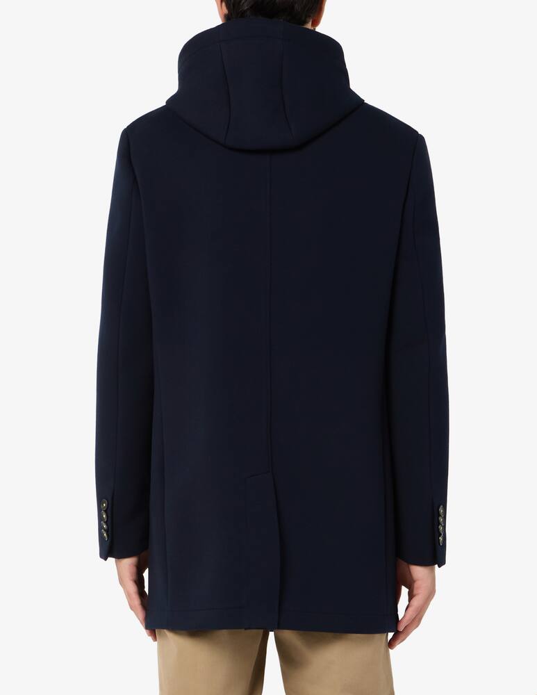 rinascente Manuel Ritz Hooded neoprene carcoat
