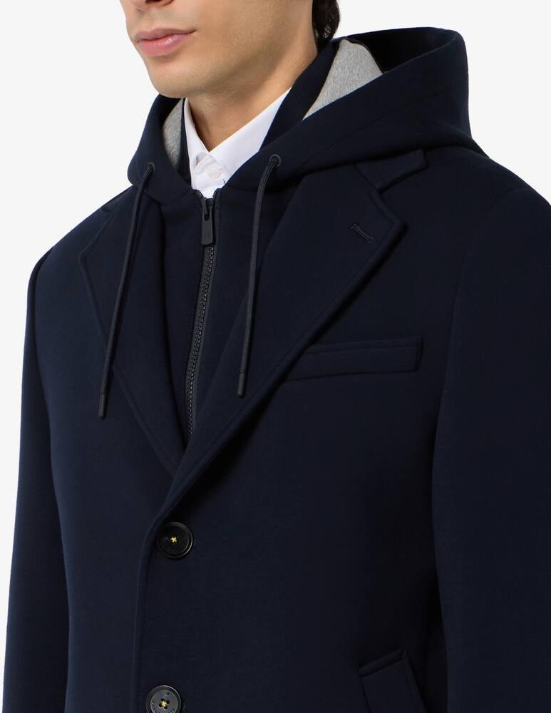 rinascente Manuel Ritz Hooded neoprene carcoat