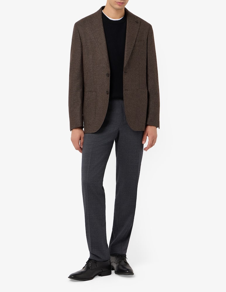 rinascente Paoloni Giacca monopetto in lana operata Drop 6