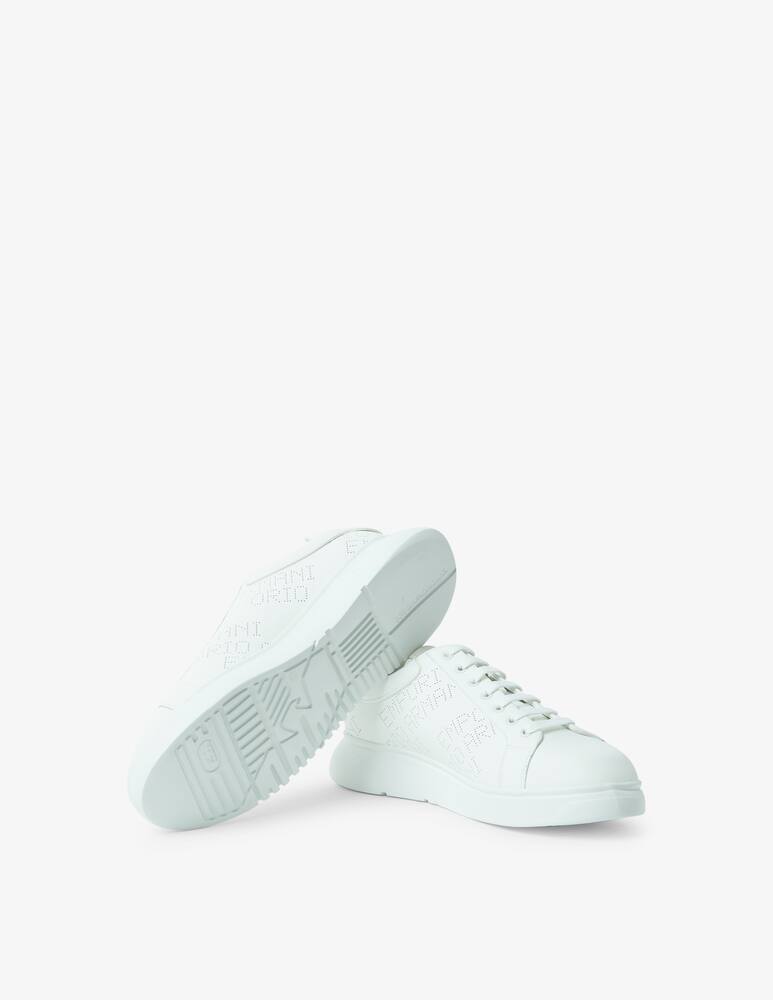 rinascente Emporio Armani Icon logo perforated sneakers
