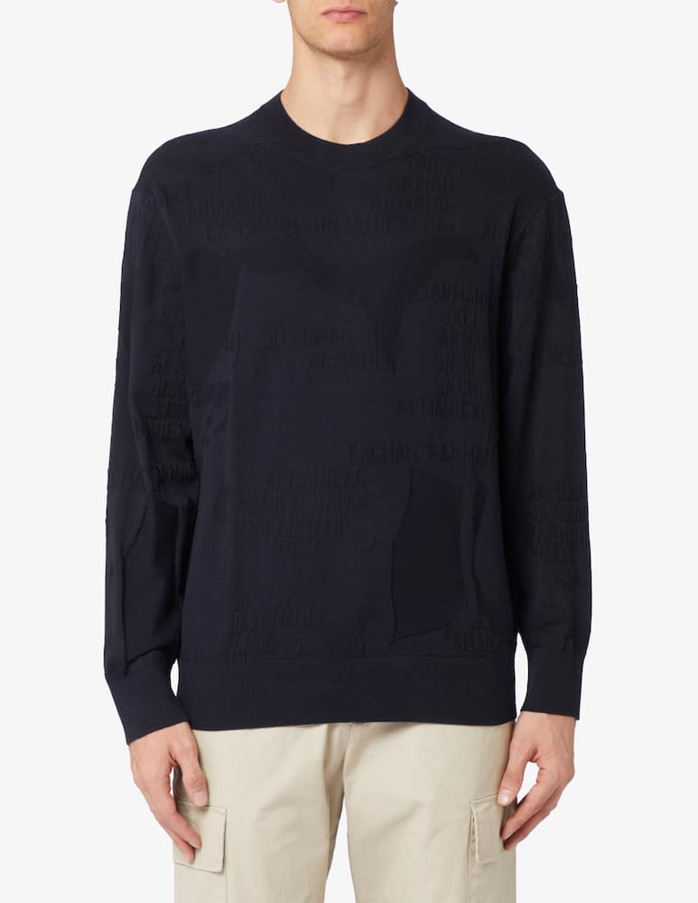 Armani Exchange Camouflage jacquard jumper - picture 1 Armani Exchange Camouflage jacquard jumper - picture 1